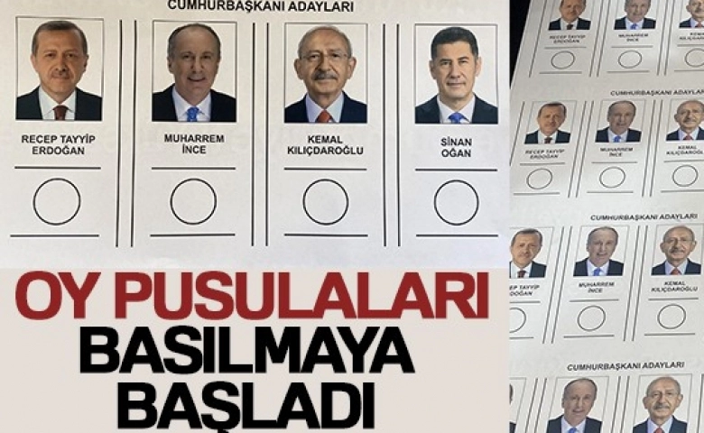 Cumhurbaşkanı Seçimi'nde kullanılacak oy pusulaları basılıyor