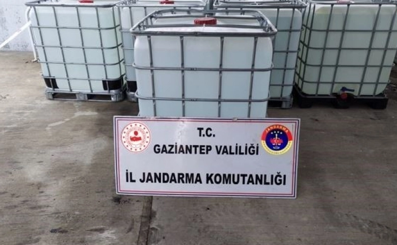  Gaziantep'te değeri 1 milyon lirayı aşkın etil alkol ele geçirildi