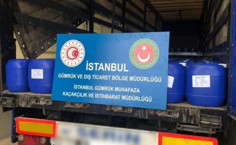 Hatay ve İstanbul'da 85 ton sülfürik asit ele geçirildi