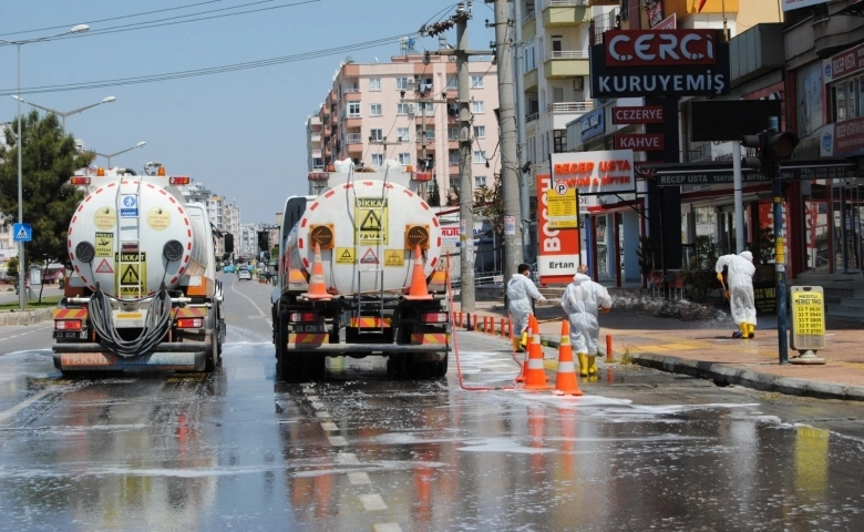 Mezitli’de korona virüsle mücadele çalışmaları aralıksız sürüyor