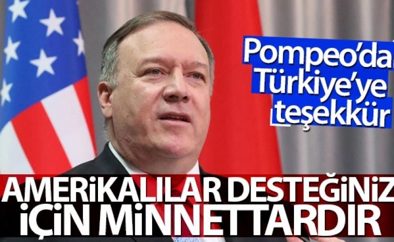 Pompeo'dan Türkiye'ye tıbbi yardımlar için teşekkür