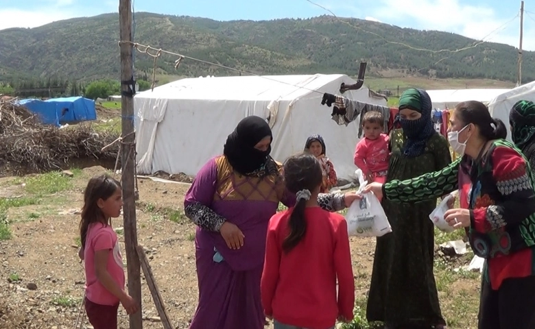 Mevsimlik işçilere çadır ve hijyen desteği