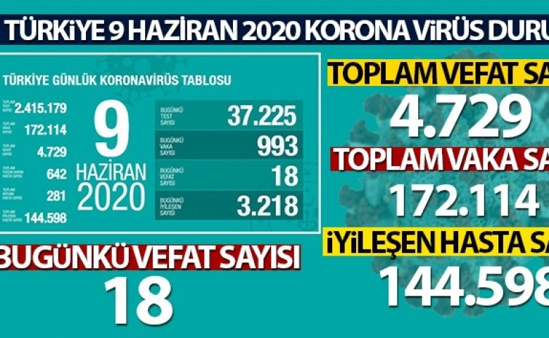 Türkiye'de korona virüste ölüm 4 bin 729 oldu