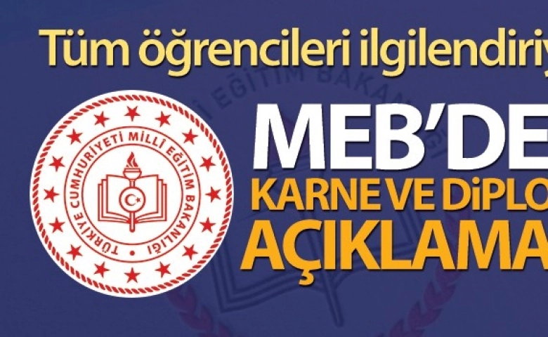 MEB"DEN ÖNEMLİ AÇIKLAMA