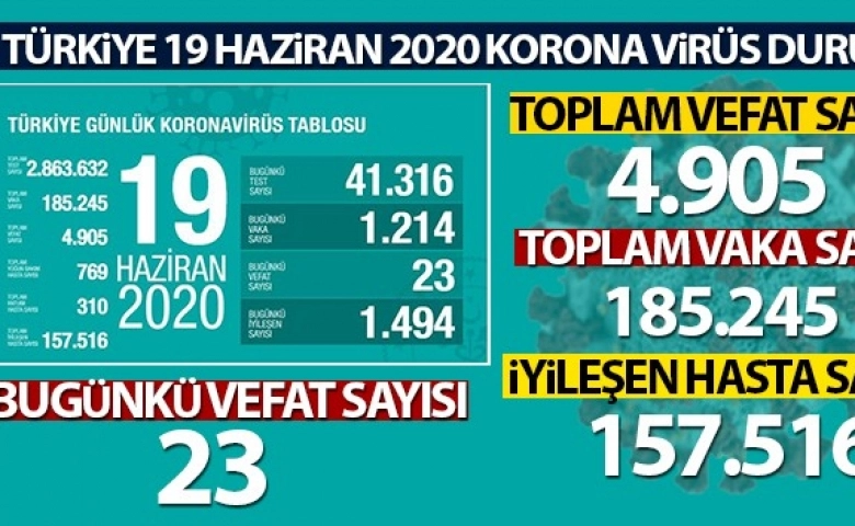 Korona virüsten ölüm 4 bin 905