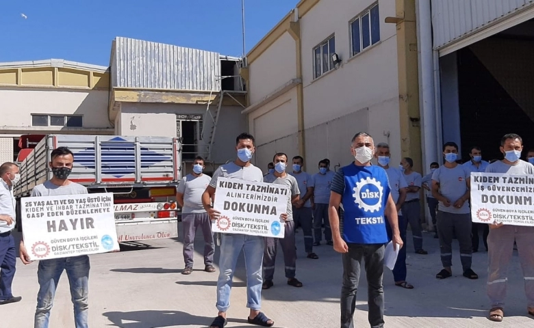 DİSK Tekstil Temsilcisi Türkmen “Kıdem tazminatımızı gasp ettirmeyeceğiz!”