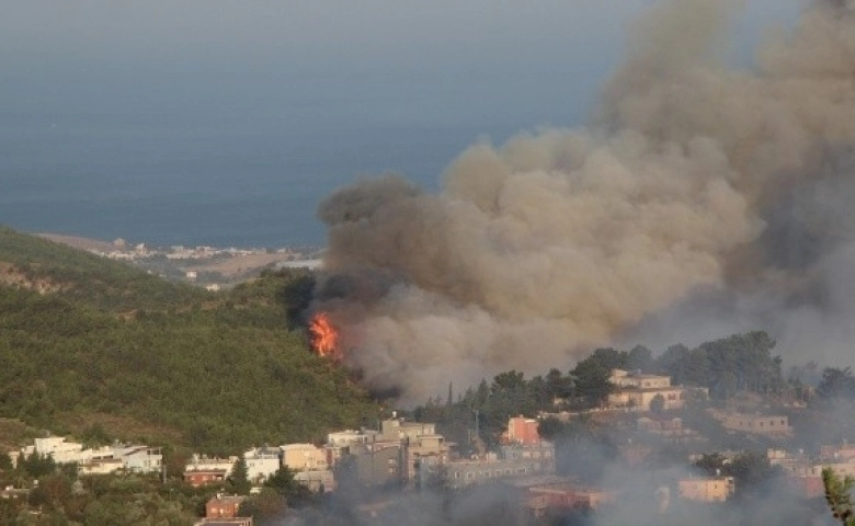 Hatay'da yangını soğutma çalışmaları sürüyor