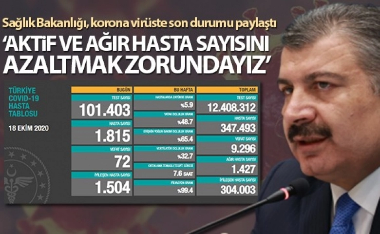 Türkiye’de virüste can kaybı 9 bin 296'e yükseldi