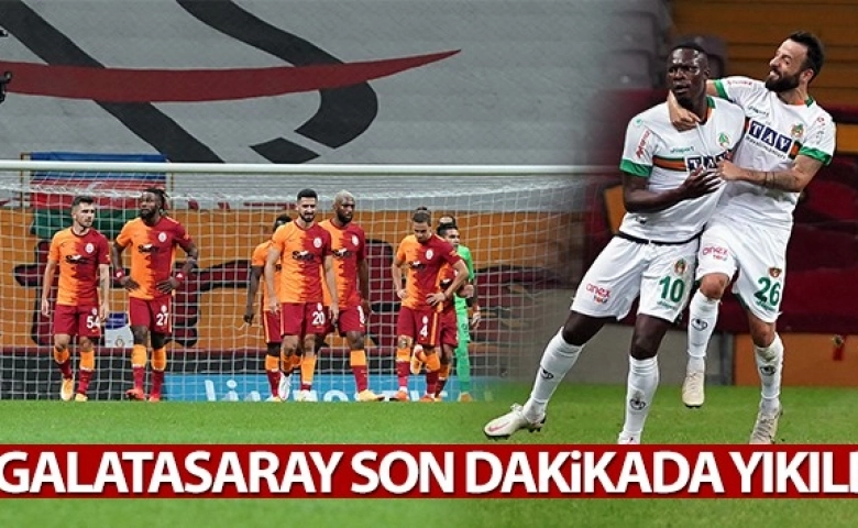 Galatasaray, Alanyaspor karşısında son dakika da yıkıldı 1-2