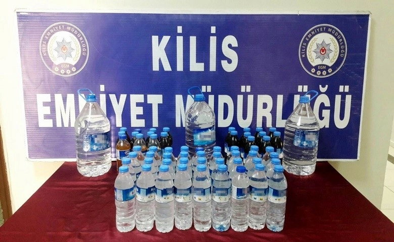  Kilis’te kaçak içki ele geçirildi  