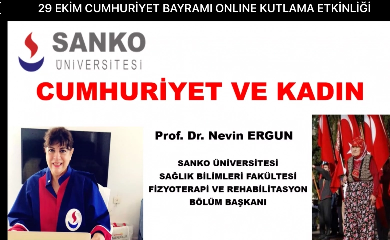 Sanko Üniversitesi'nde Cumhuriyet için online kutlama