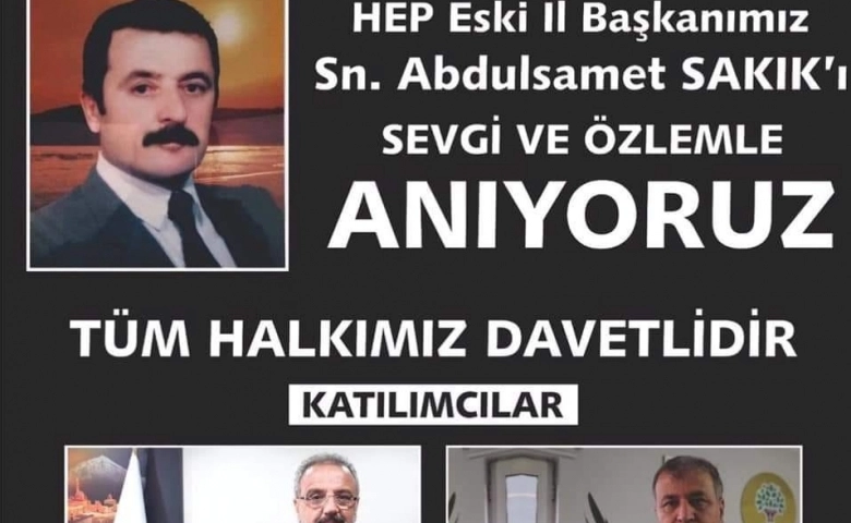 HDPliler Sakık’ı anıyor