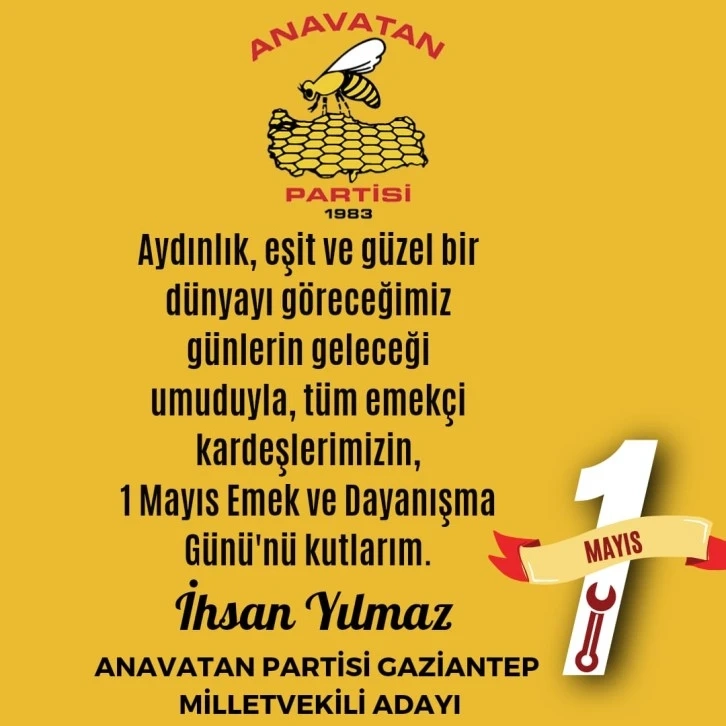 İHSAN YILMAZ Anavatan Partisi Gaziantep Milletvekili Adayı