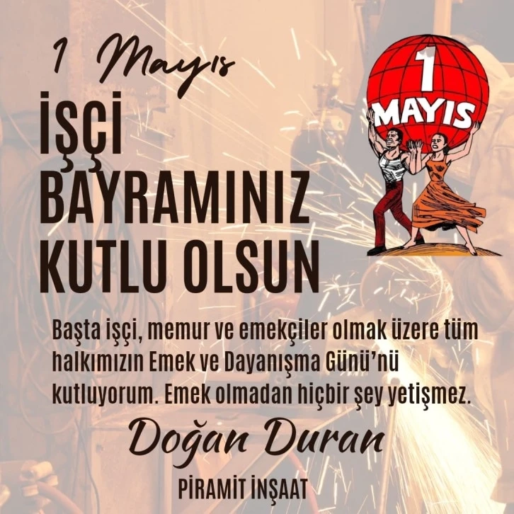 Doğan Duran 1 Mayıs mesajı