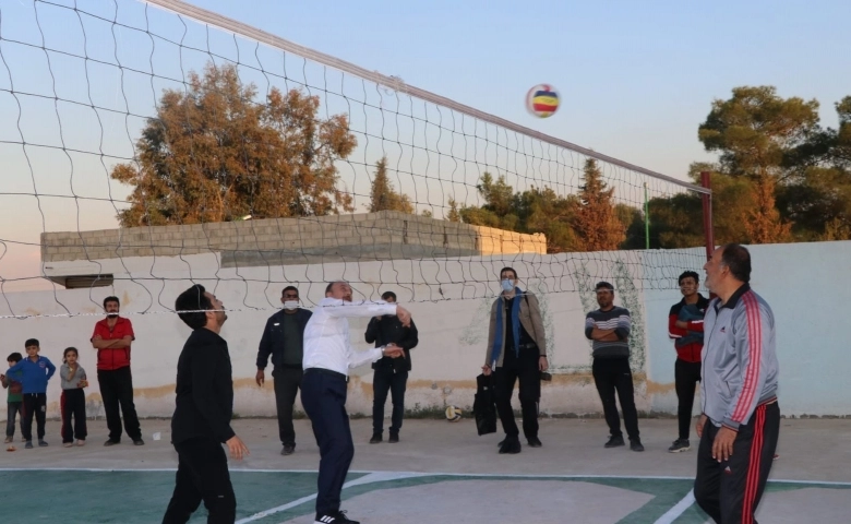 Barış Pınar bölgesinde voleybol maçı