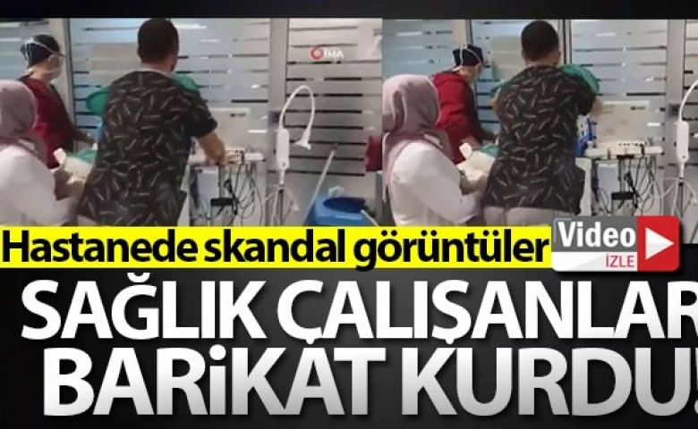 Sağlık çalışanları yine saldırı, barikatla korundular