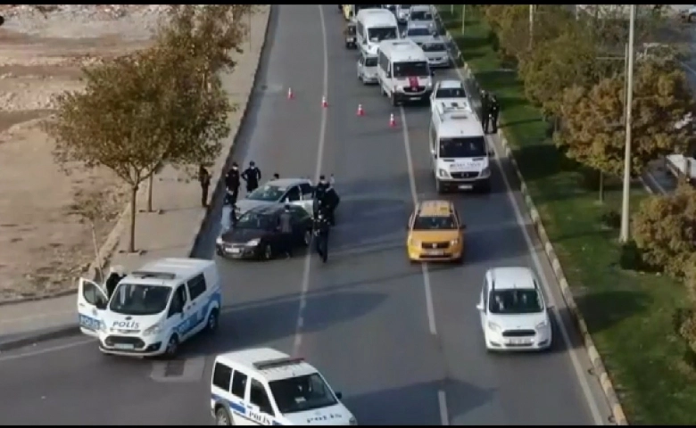 Gaziantep polisinden drone destekli asayiş uygulaması