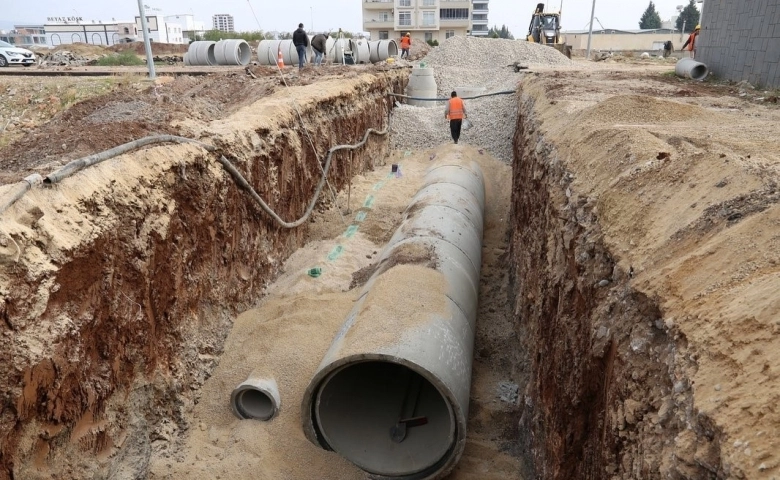 Kilis'te Taşkınları karşı yağmurlama hatları döşeniyor