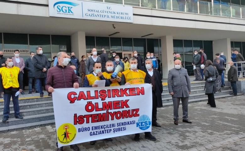 BES Gaziantep Şube; Emekçiler can, devlet alacağının derdinde