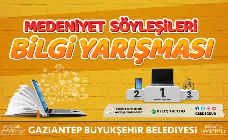 Gaziantep'te  Medeniyet Söyleşileri bilgi yarışması