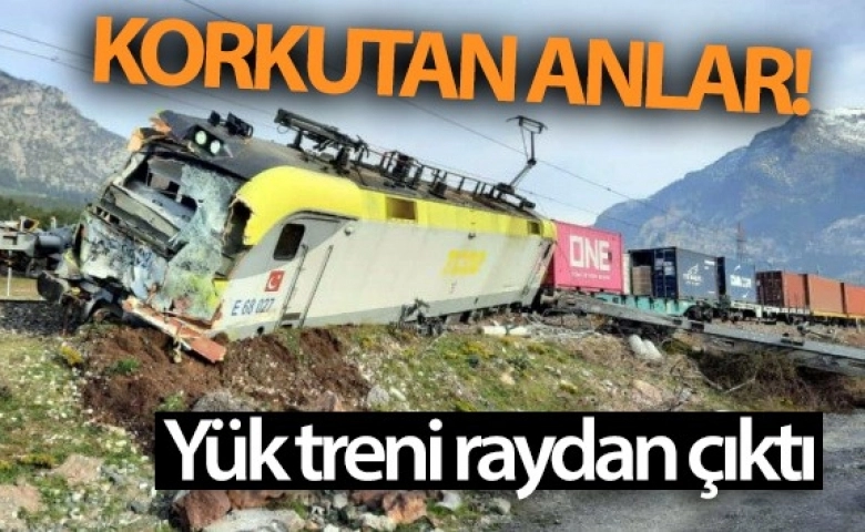 Adana'da yük treni raydan çıktı