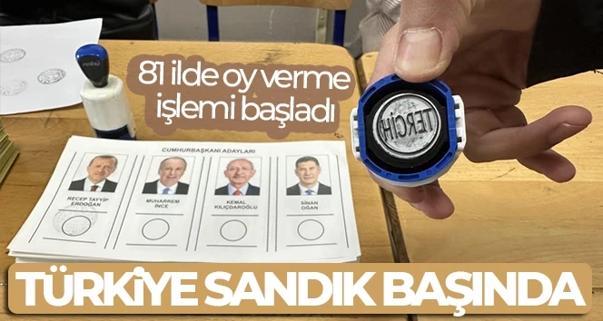 Oy verme işlemi saat 08.00'de başladı.