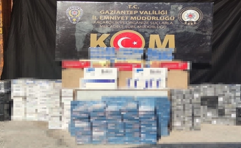 Gaziantep'te 4 bin 680 paket kaçak sigara yakalandı  