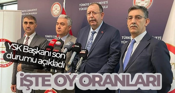 Sandıkların yüzde 99,4'ü açıldı, oyların dağılımı