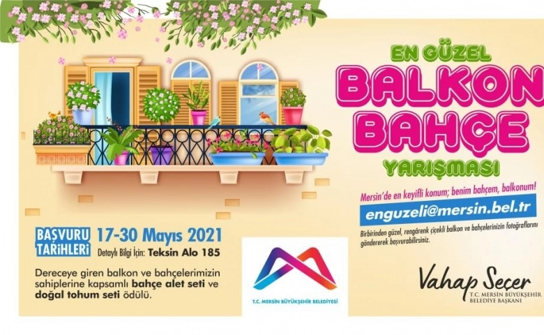 Mersin Büyükşehir'den en güzel bahçe ve balkon yarışması