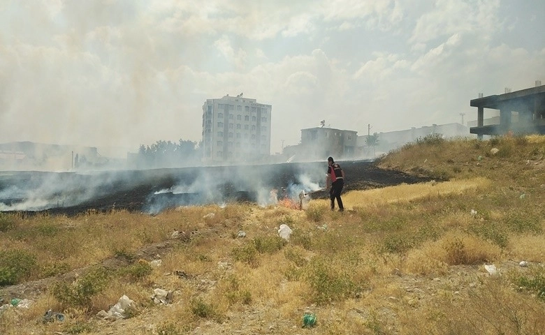 Anız yangını korkuttu  