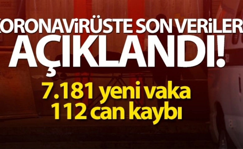 Sağlık Bakanlığı; Son 24 saatte 7.181 koronavirüs vakası tespit edildi