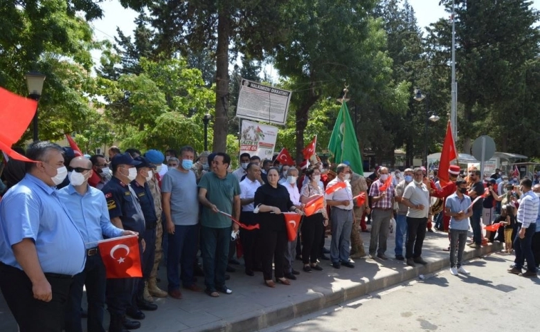 Afrin'den dönen komandolar Besni'de coşkuyla karşılandı