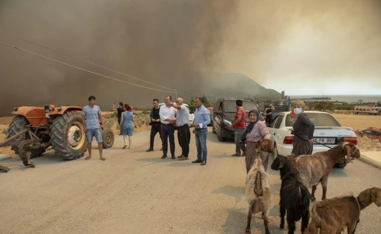 Başkan Seçer, Silifke ve Aydıncık’taki yangın bölgelerini inceledi