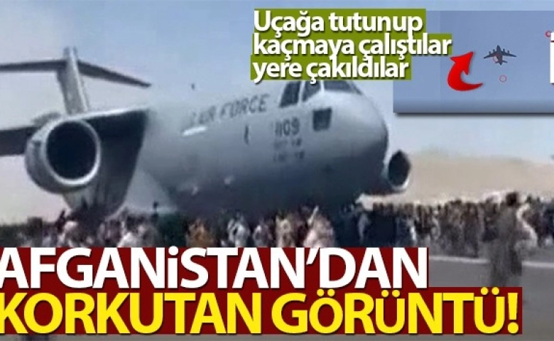 Afganistan hava alanında korkutan görüntü, kaçan kaçan,  5 ölü var