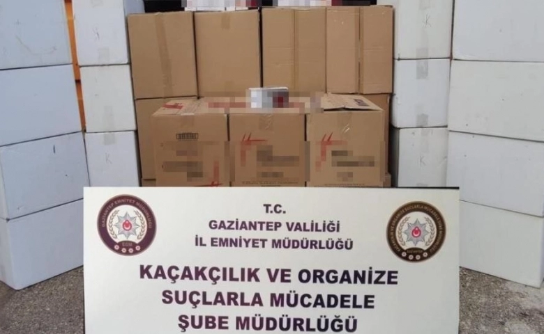 Gaziantep'te 229 bin 800 kaçak makaron ele geçirildi