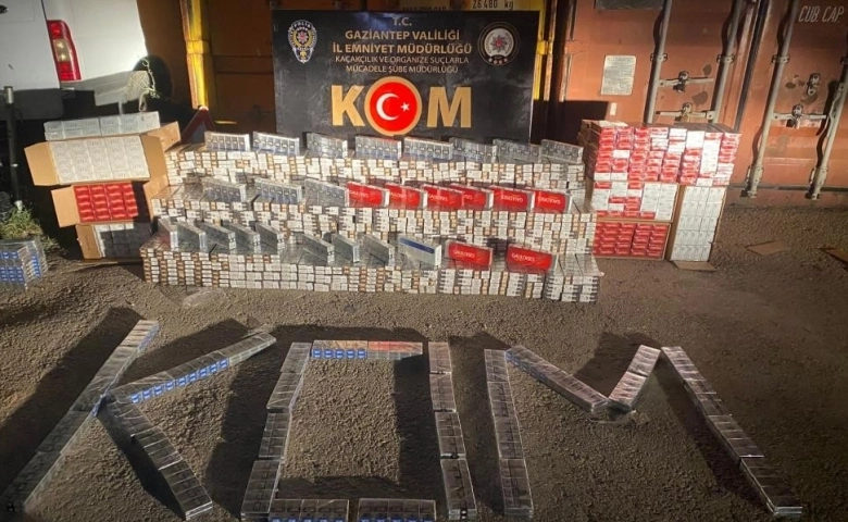 Gaziantep'te 10 bin 790 paket kaçak sigara ele geçirildi