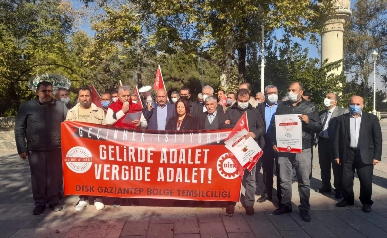 DİSK; Gelirde adalet, vergide adalet istemiyle sokağa indi