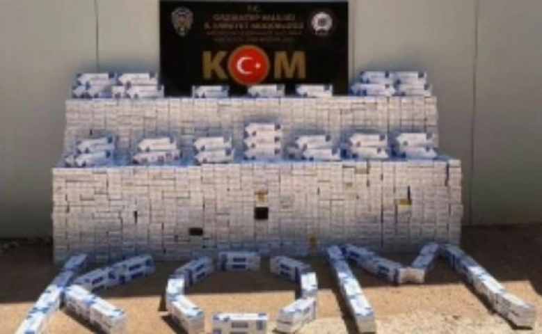 Gaziantep’te 47 bin 860 paket kaçak sigara ele geçirildi