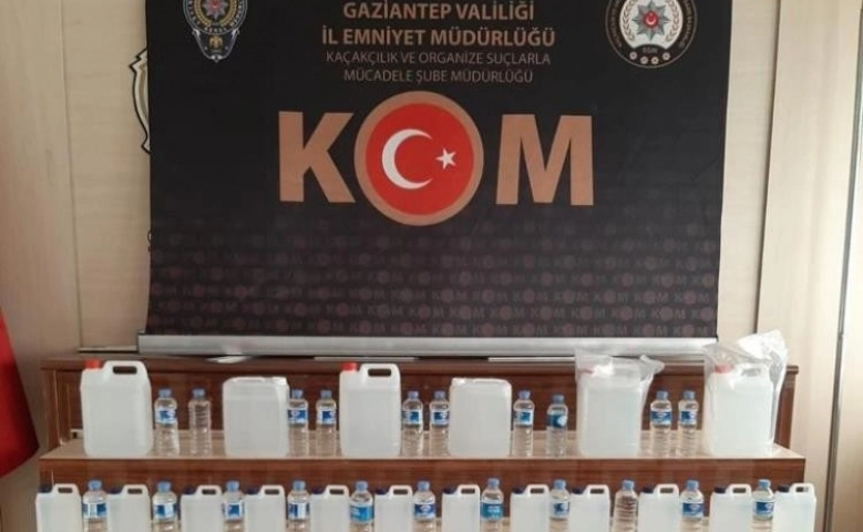 Gaziantep polisinden kaçak alkol operasyonu