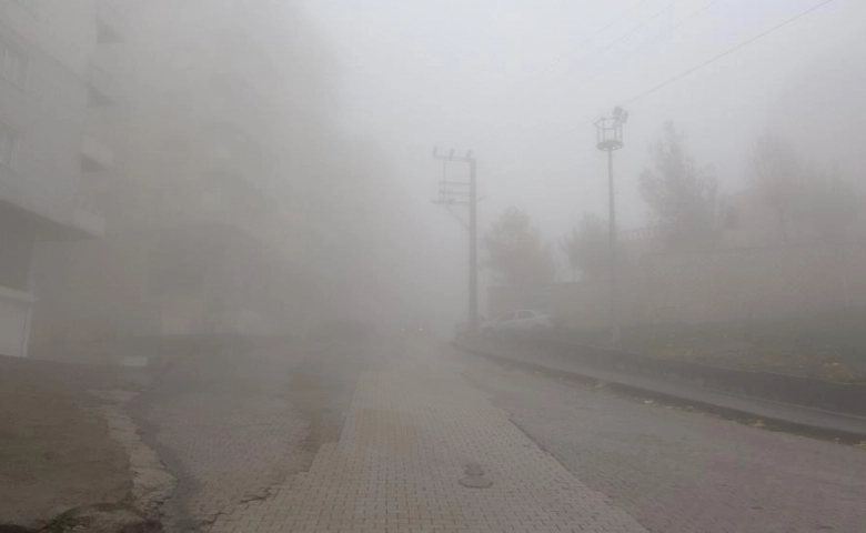 Mardin’de yoğun sis, göz gözü görmüyor