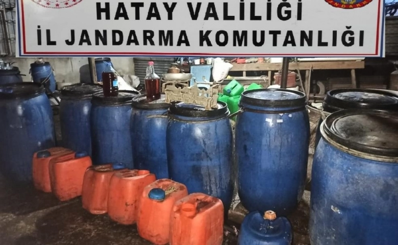 Hatay'da 7 bin litre sahte içki ele geçirildi