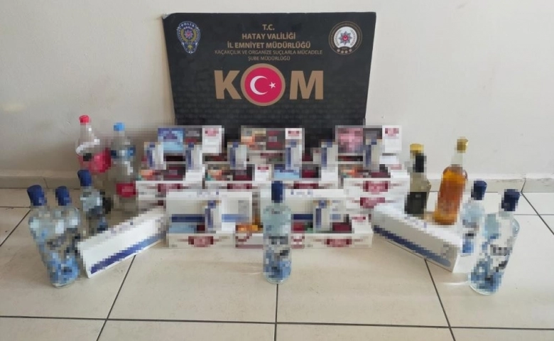 Hatay’da sahte içki ve kaçak sigara operasyonu