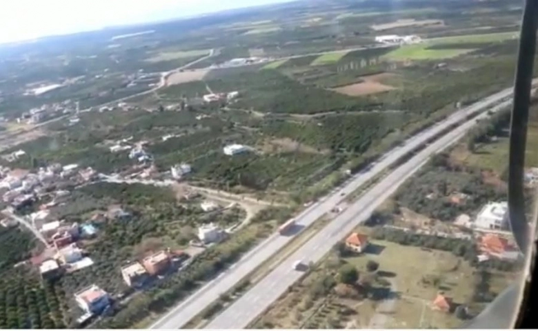 Hatay’da helikopterli trafik denetimi