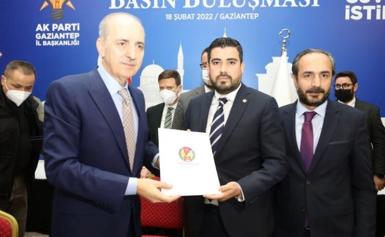 Gaziantep Gazeteciler Cemiyeti’nden Numan Kurtulmuş’a rapor