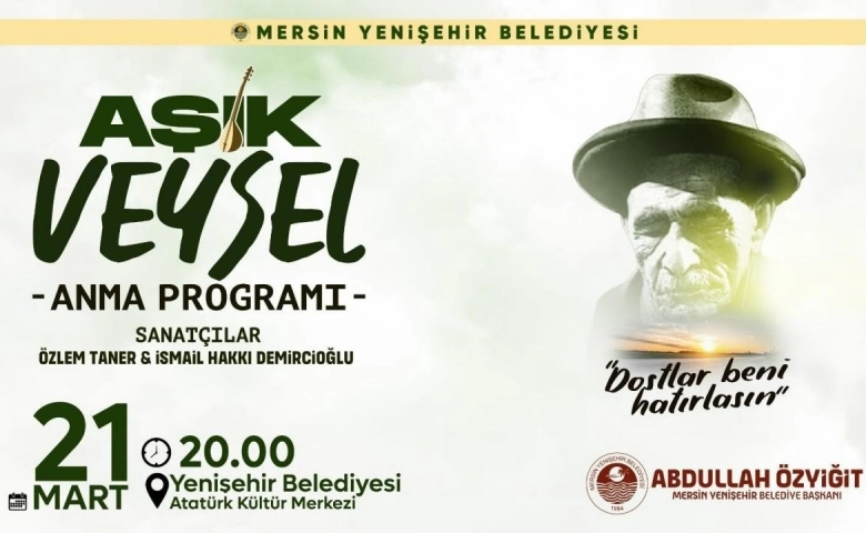 Yenişehir Belediyesinden Aşık Veysel’i anma programı