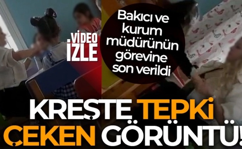 Mersin’de bir Kreşte tepki çeken görüntü