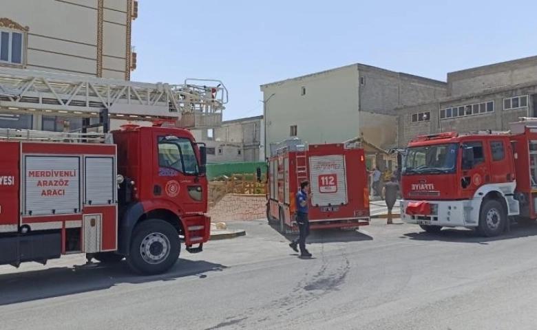 Gaziantep'te İtfaiye taşıma su ile yangını söndürdü