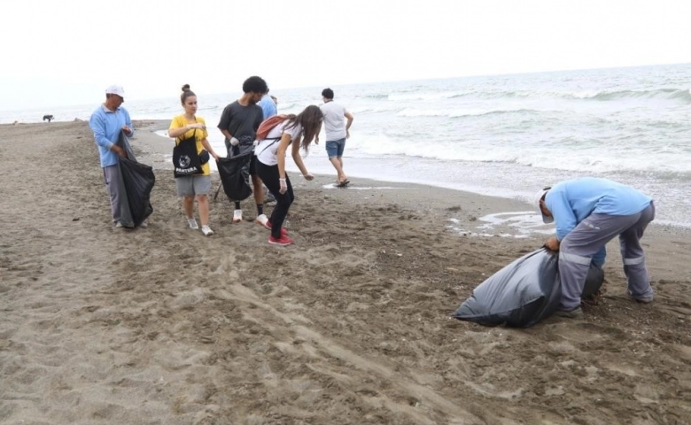 Hatay Büyükşehir ekipleri ,kaplumbağa yuvalarını temizledi