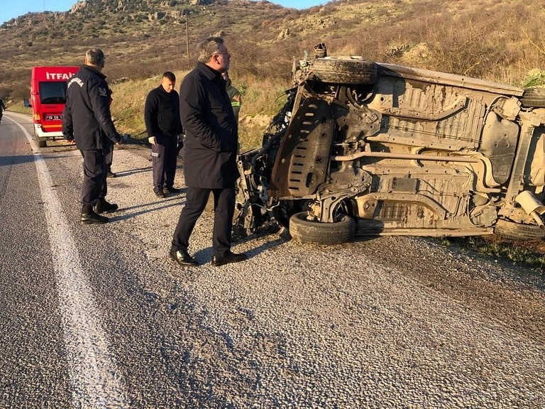 Balıkesir’de trafik kazası; 1 ölü 8 yaralı