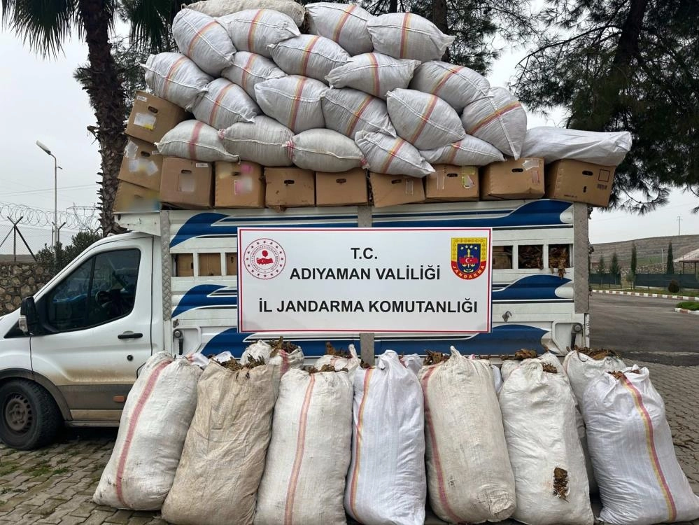 Adıyaman’da 3 ton 710 kilo kaçak tütün ele geçirildi